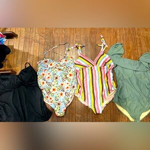 BUNDLE: Maternity Bathing Suits (3) & Maternity Tankini Top (1)- XL